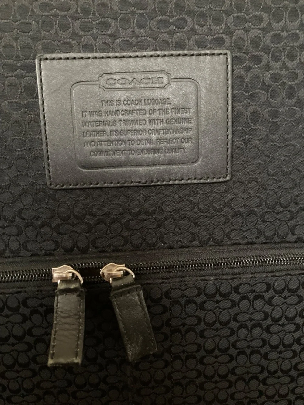 Vintage Coach Carry On Luggage Black